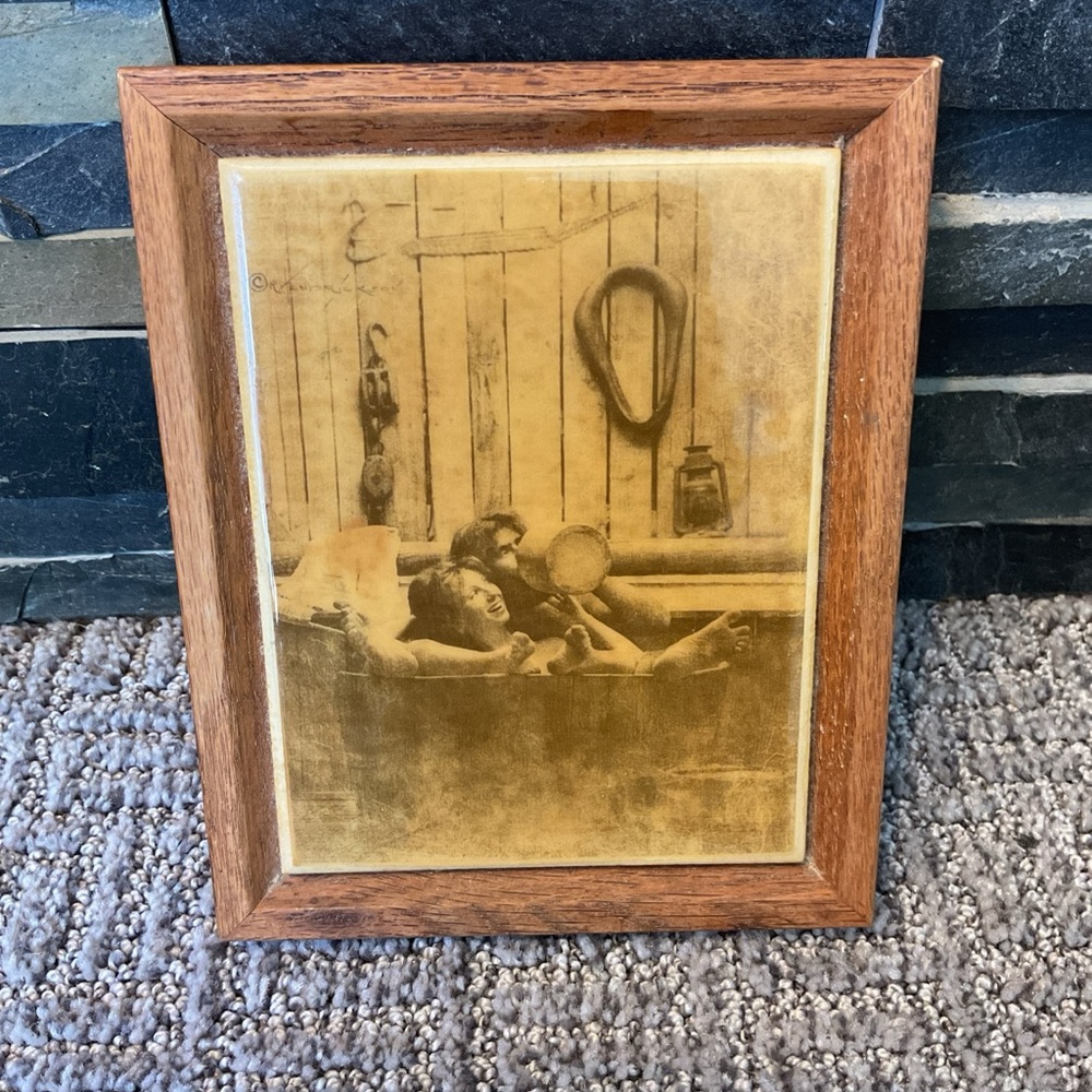 Vintage R. Hendrickson photo tile Framed Wild West